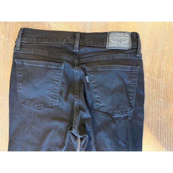 LEVI's 710 Black Super Skinny Denim Jeans Women size 28 - Picture 4 of 8